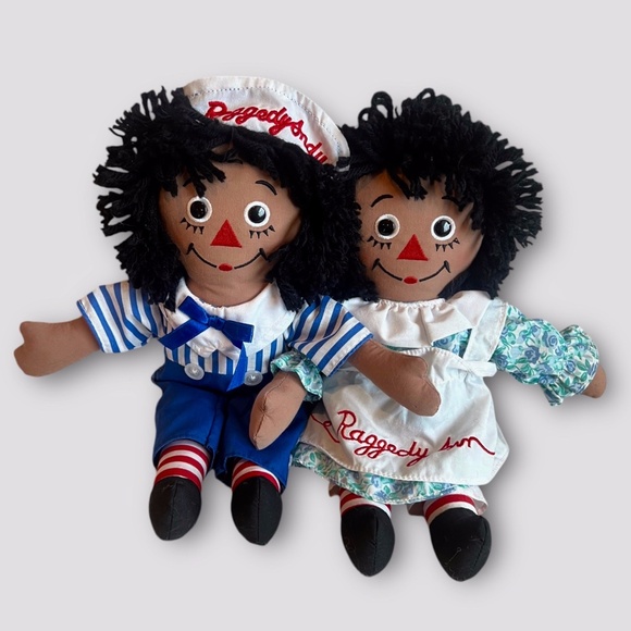 Vintage Raggedy Ann & Raggedy Andy BIPOC Dolls by Dakin Applause - Picture 7 of 7